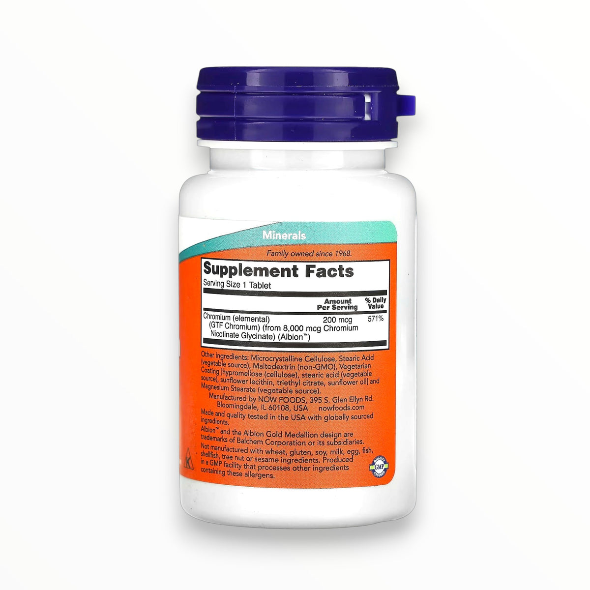 NOW Foods GTF Chromium 200mcg – Healthy Blood Sugar & Glucose Metabolism Support | Insulin Function & Carbohydrate Metabolism | 100 Tablets