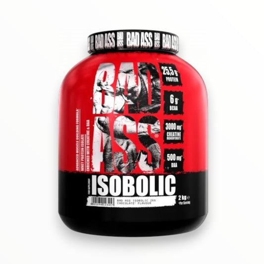 Bad Ass Isobolic Whey Protein Isolate 2KG – 25.5g Protein, BCAA, Creatine & DAA | Advanced Muscle Growth & Recovery Formula