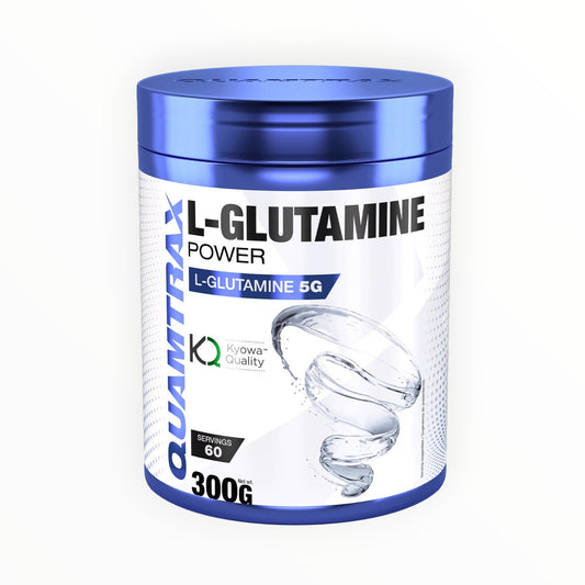 Quamtrax L-Glutamine Power 300g – 5g Kyowa Quality L-Glutamine | Muscle Recovery & Performance Support | 60 Servings