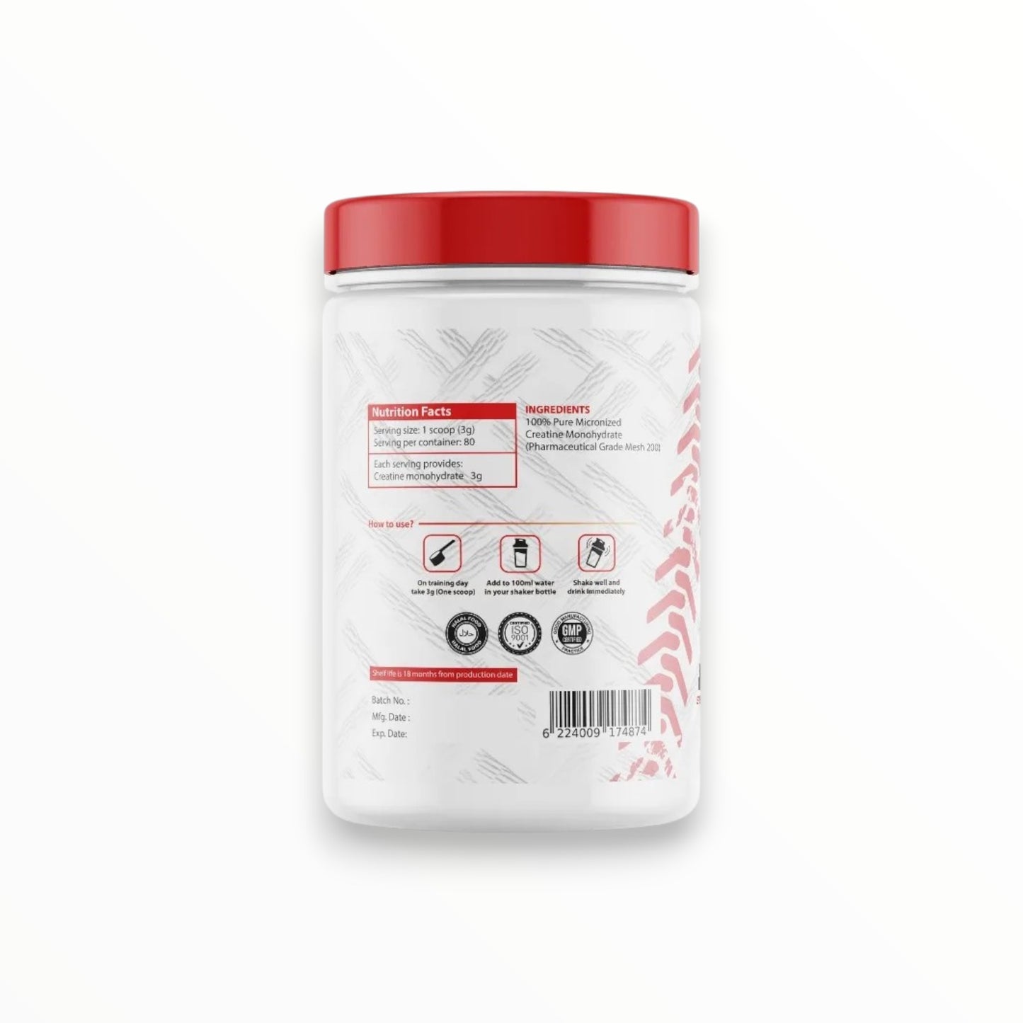 Tractor Creatine Monohydrate 120g – 40 Servings | Micronized Creatine Powder for Strength & Performance Egypt