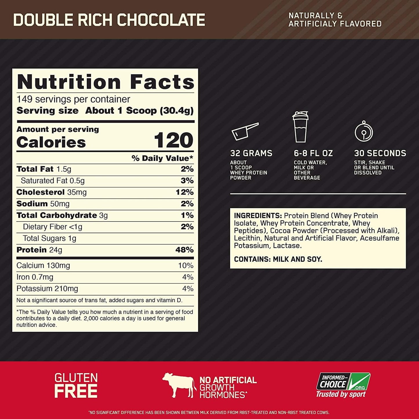 Optimum Nutrition Gold Standard Whey 4.5kg (149 Servings) | Premium Protein for Muscle Growth & Recovery|In Power Fit Supplements Egypt