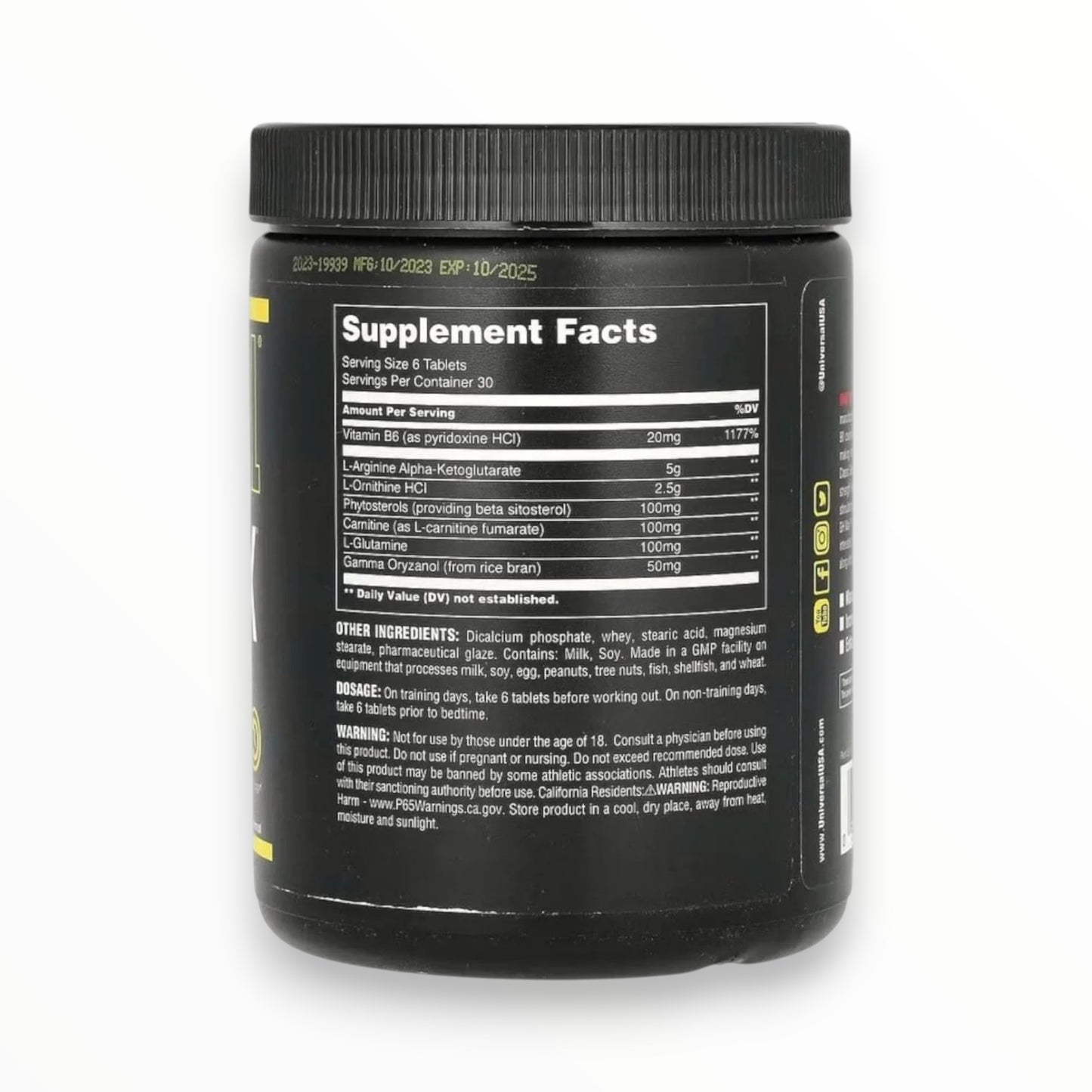 Universal GH Max 180 Tablets – Arginine & Ornithine Recovery Formula.