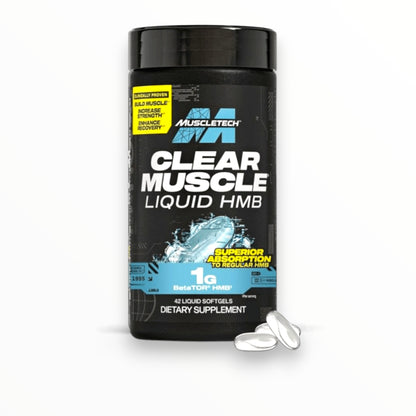 MuscleTech Clear Muscle Liquid HMB 42 Liquid Softgels | BetaTOR® HMB for Muscle Growth & Recovery