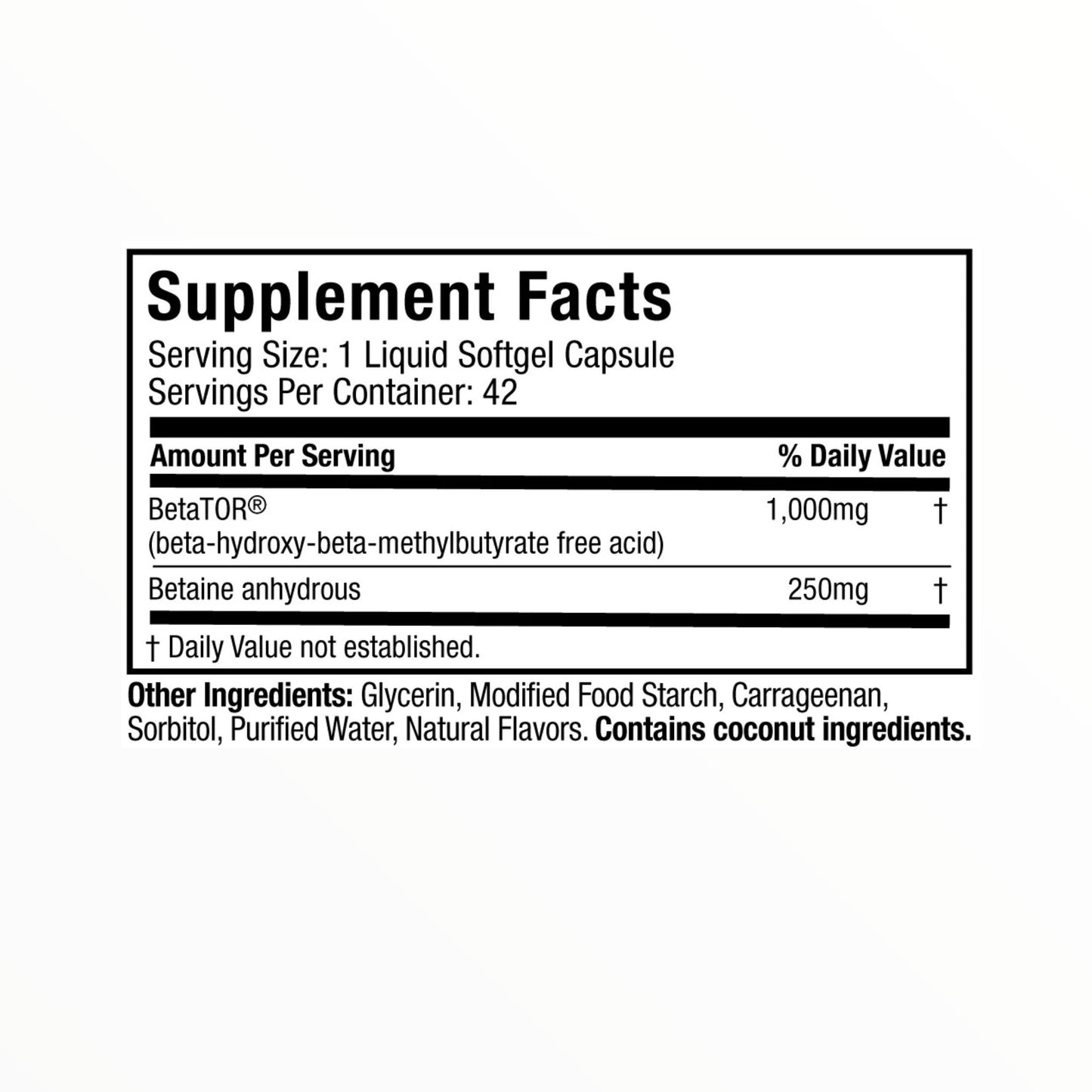 MuscleTech Clear Muscle Liquid HMB 42 Liquid Softgels | BetaTOR® HMB for Muscle Growth & Recovery