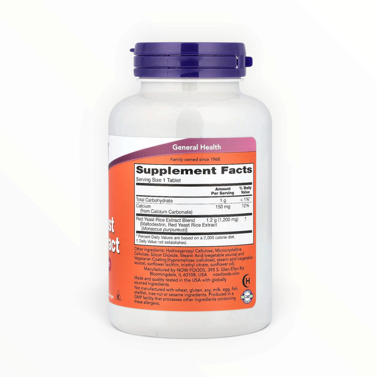 NOW Foods Red Yeast Rice Extract – Cardiovascular & Cholesterol Metabolism Support | Vegetarian Formula | 120 Tablets