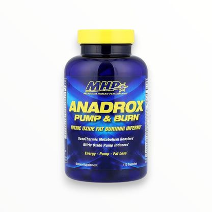 MHP Anadrox Pump & Burn – Nitric Oxide & Thermogenic Formula | 112 Capsules