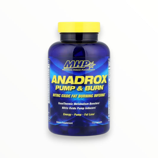MHP Anadrox Pump & Burn – Nitric Oxide & Thermogenic Formula | 112 Capsules