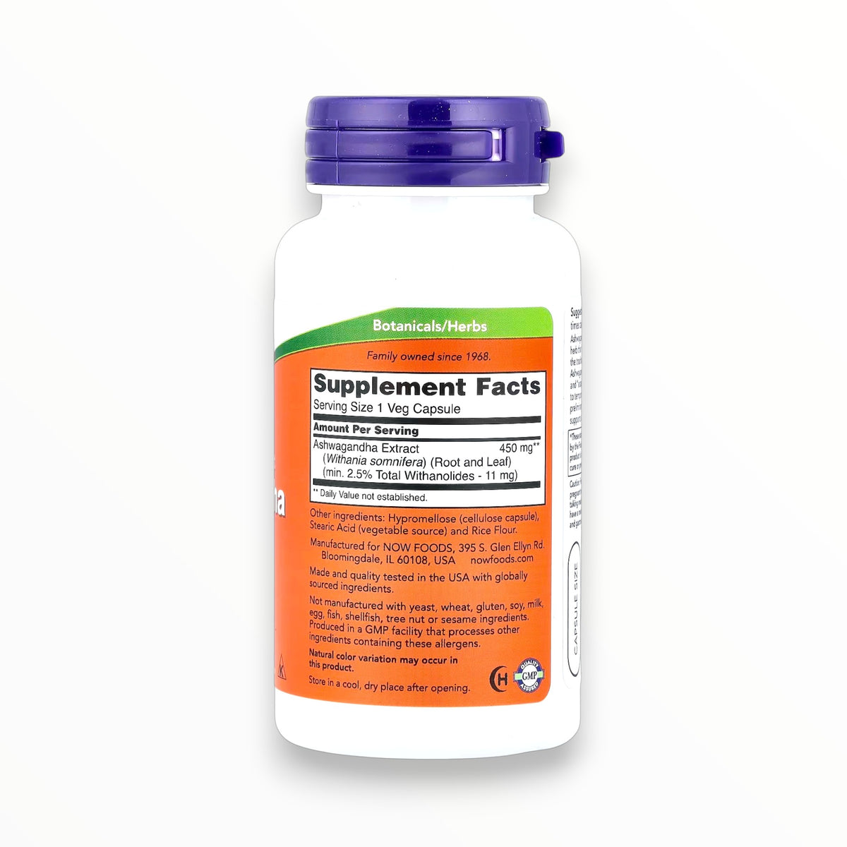 NOW Foods Ashwagandha 450mg – Stress Relief, Relaxation & Immune System Support | Standardized Herbal Extract | 90 Veg Capsules