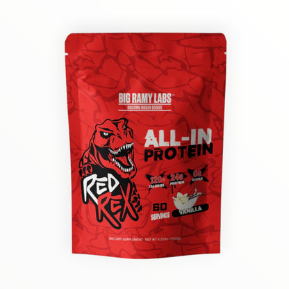 Red Rex All-In Protein Vanilla 4.23lbs – High Protein Lean Formula | Big Ramy Labs