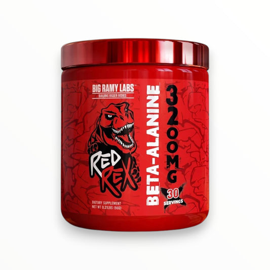 Big Ramy Labs Red Rex Beta-Alanine 3200mg – 96g | 30 Servings | Muscle Endurance & Workout Performance