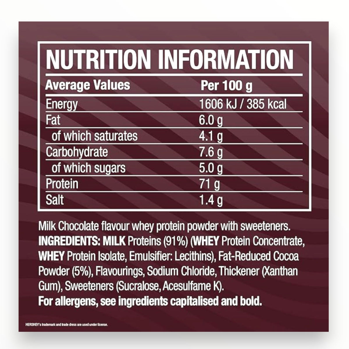 C4 Whey Protein Hershey's Milk Chocolate 455g | 25g Protein | 13 Servings | Muscle Growth & Recovery