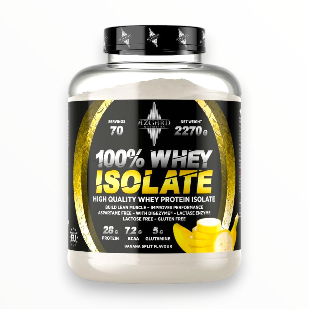 Azgard 100% Whey Isolate 2270g (70 Servings) – 28g Protein – Chocolate Peanut Butter | Lactose Free Whey Protein Egypt