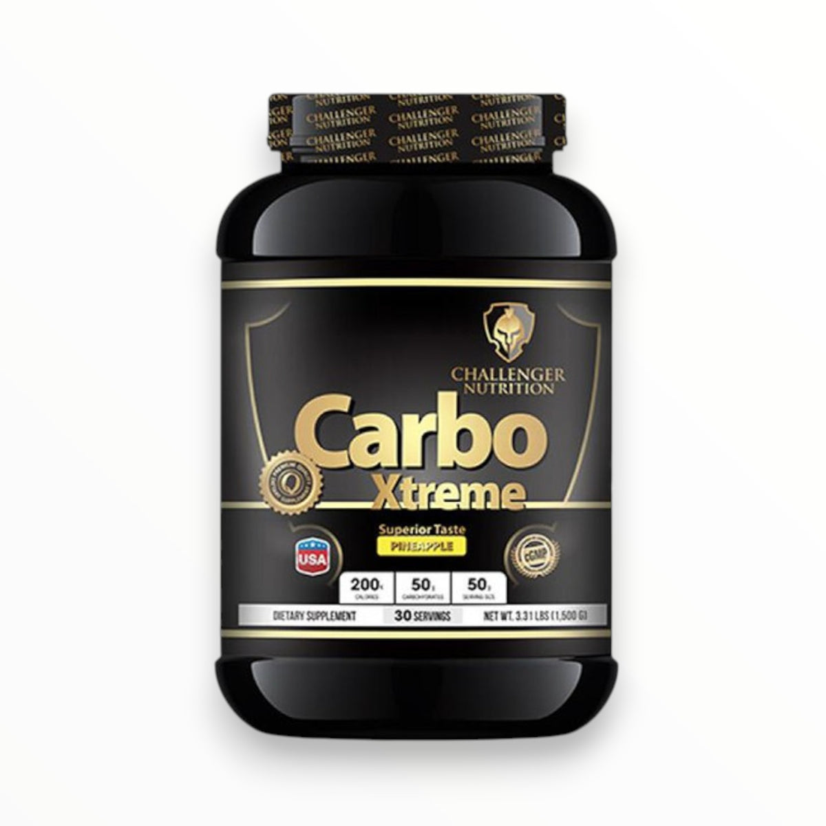 Challenger Nutrition Carbo Xtreme 1.5kg – Pineapple Flavor | 50g Carbohydrates, 200 Calories | Energy, Muscle Glycogen & Workout Recovery Support | 30 Servings