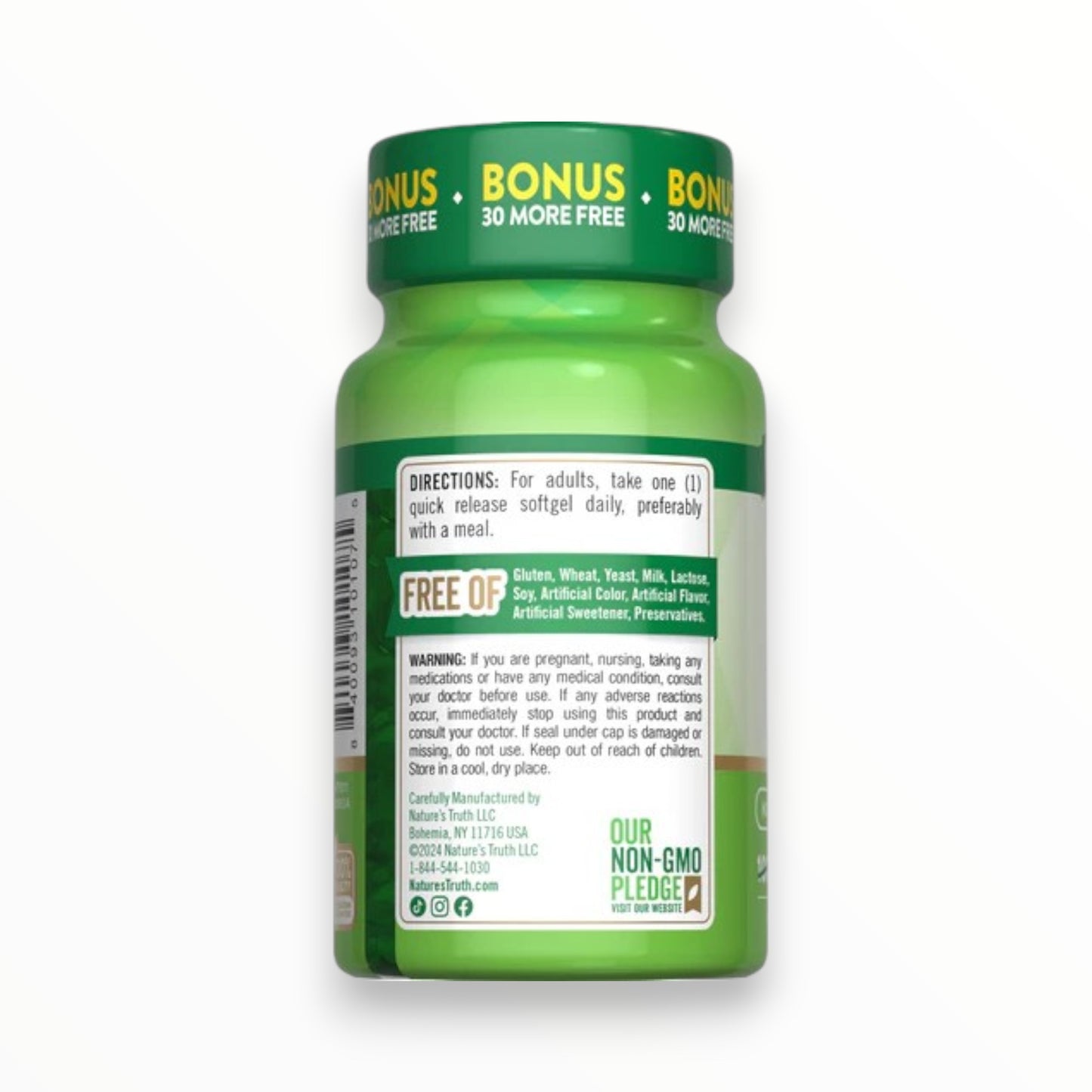 Nature’s Truth Vitamin D3 5000 IU (125 mcg) – 130 Quick Release Softgels | High Potency Vitamin D