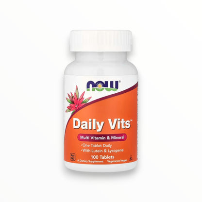 NOW Foods Daily Vits – Multivitamin & Mineral with Lutein & Lycopene | 100 Tablets