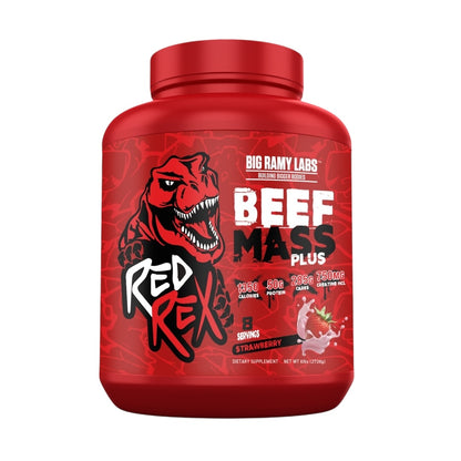 Red Rex Beef Mass Gainer 3kg (8 Servings) | High-Calorie Beef Protein Gainer for Size, Strength & Recovery|In Power Fit Supplements Egypt