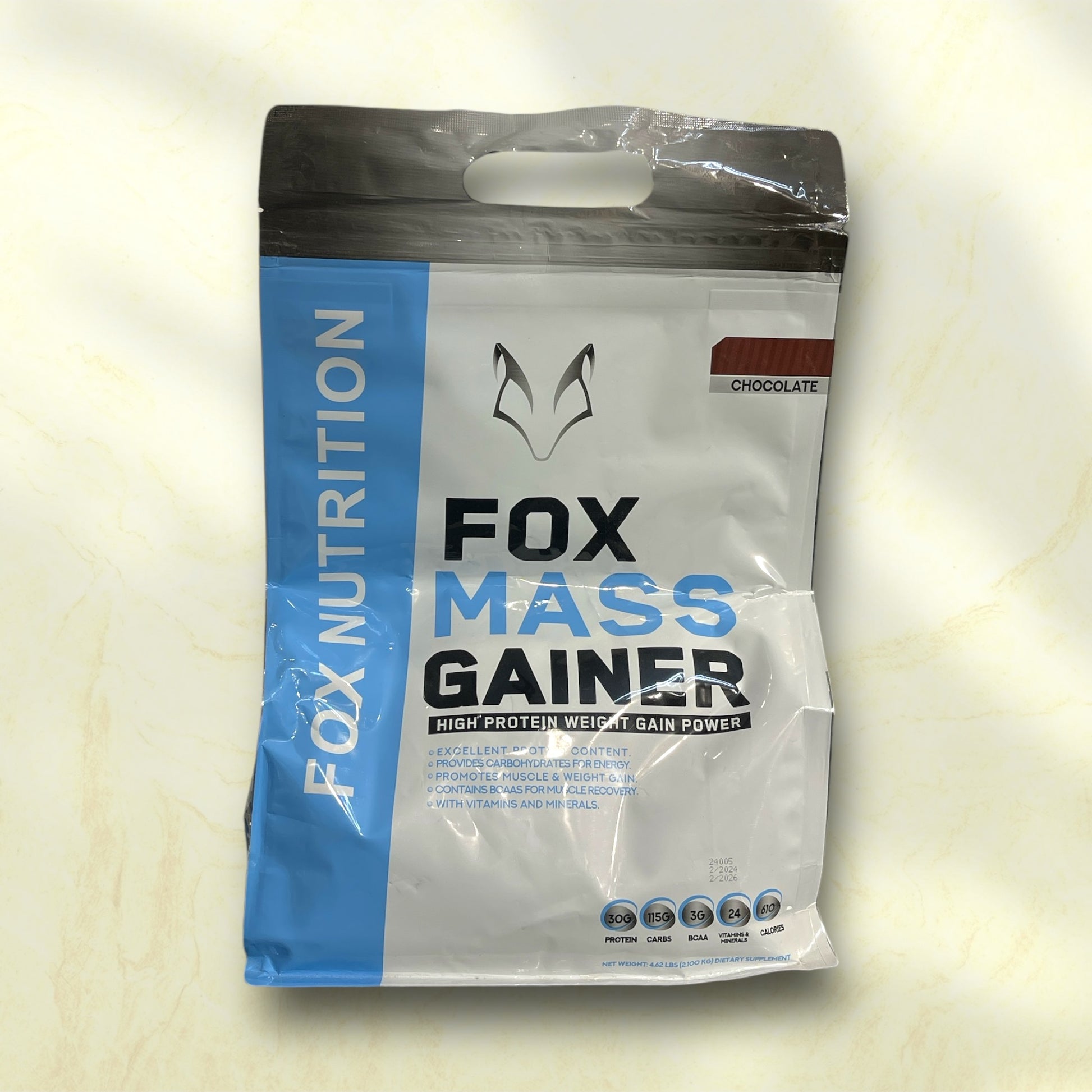 Fox Nutrition Mass Gainer – High-Protein Weight Gainer for Lean Muscle Mass - Power Fit Supplements Egypt