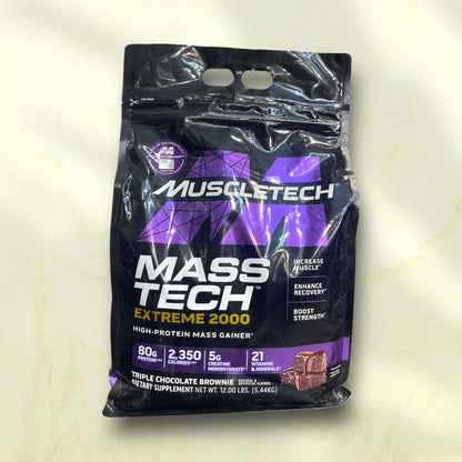 Muscletech Mass Tech Extreme 2000 – High-Calorie Mass Gainer for Serious Muscle Gains - Power Fit Supplements Egypt