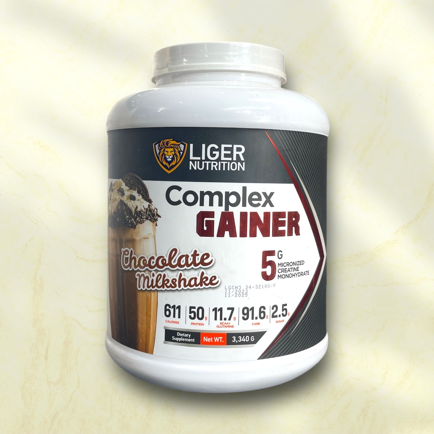 Liger Nutrition Complex Gainer – High-Calorie Mass Gainer with Chocolate Milkshake Flavor - Power Fit Supplements Egypt