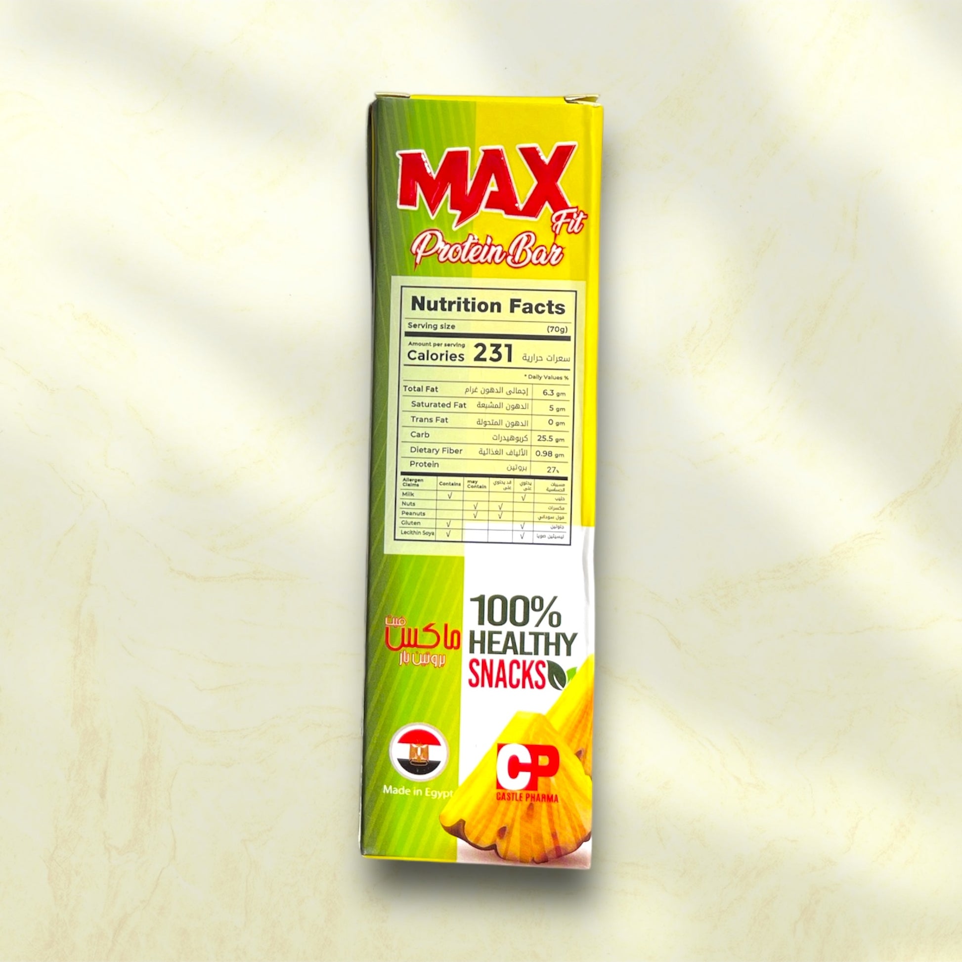 MAX Fit Protein Bar is a high-protein snack designed to support muscle growth, recovery, - Power Fit Supplements Egypt