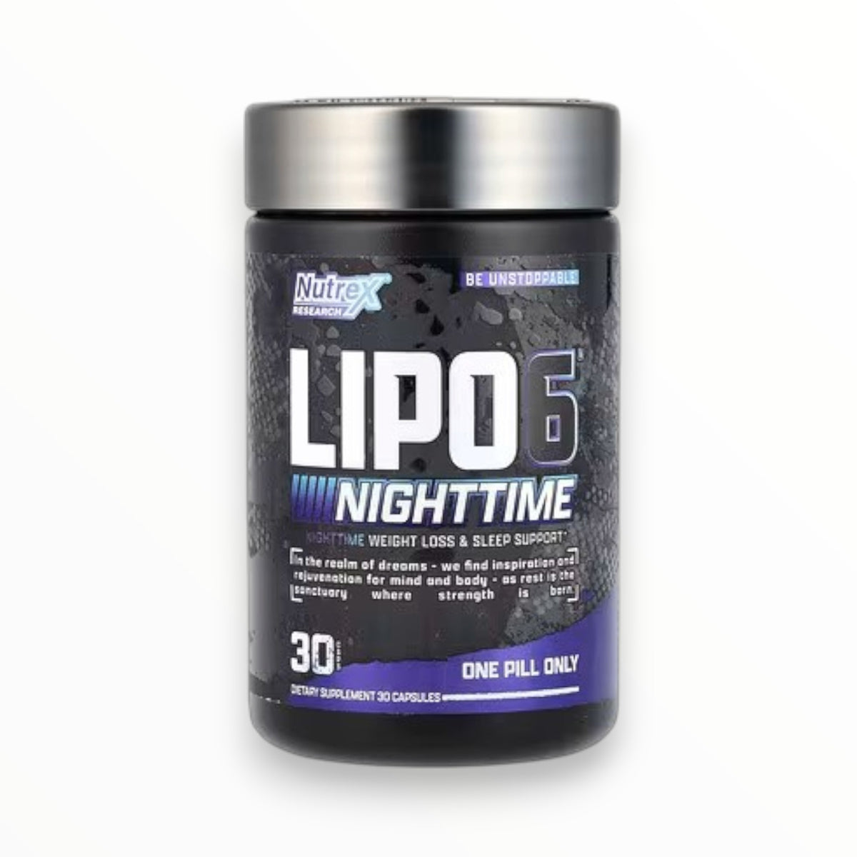 Nutrex Lipo 6 Nighttime – Nighttime Fat Burner, Weight Management & Sleep Support | One Pill Formula | 30 Capsules