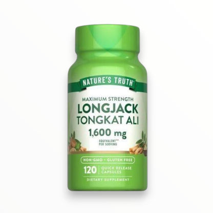 Nature’s Truth Longjack Tongkat Ali 1600mg – 120 Capsules | Maximum Strength