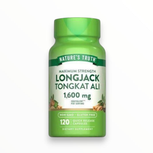 Nature’s Truth Longjack Tongkat Ali 1600mg – 120 Capsules | Maximum Strength