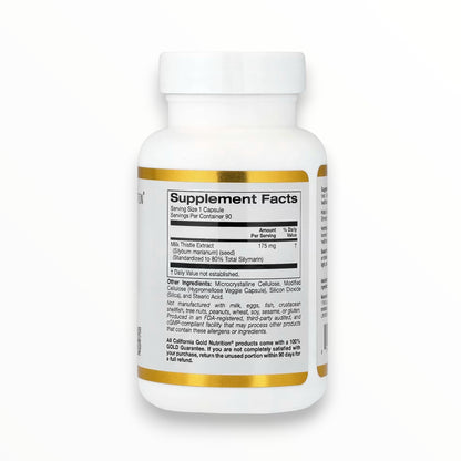 California Gold Nutrition Milk Thistle Extract 175mg – 90 Veggie Capsules | Liver Support