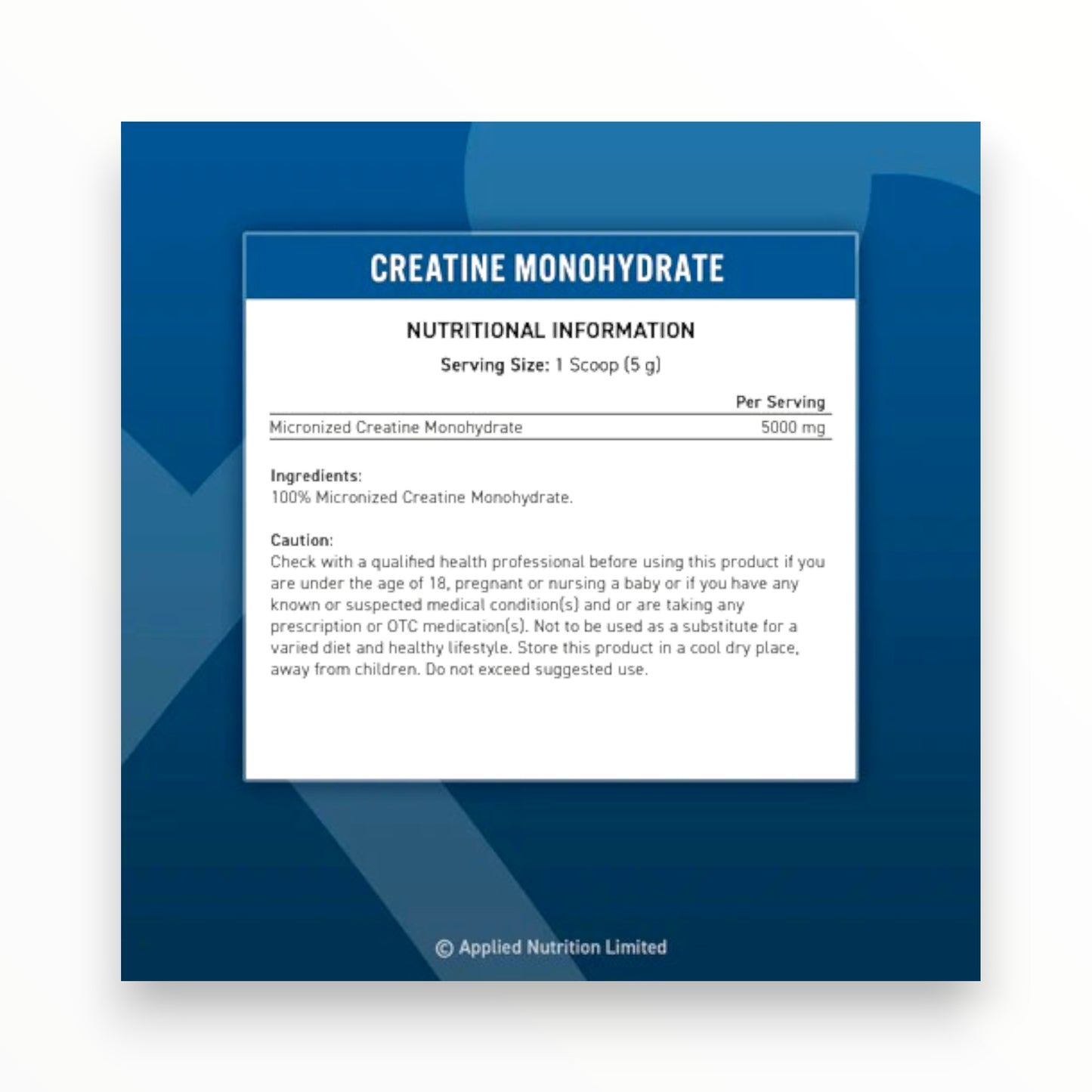 Applied Nutrition Creatine Monohydrate Micronized – 50 Servings