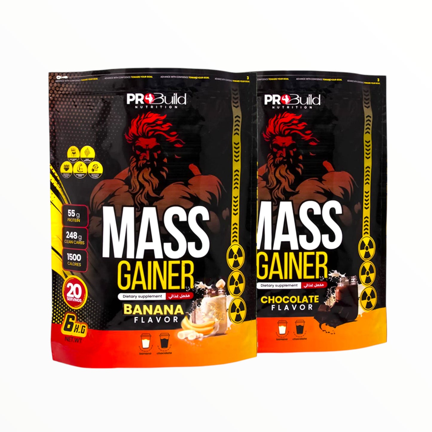 Pro Build Mass Gainer 6kg (20 Servings) | High-Calorie Gainer for Size, Strength & Fast Weight Gain|In Power Fit Supplements Egypt