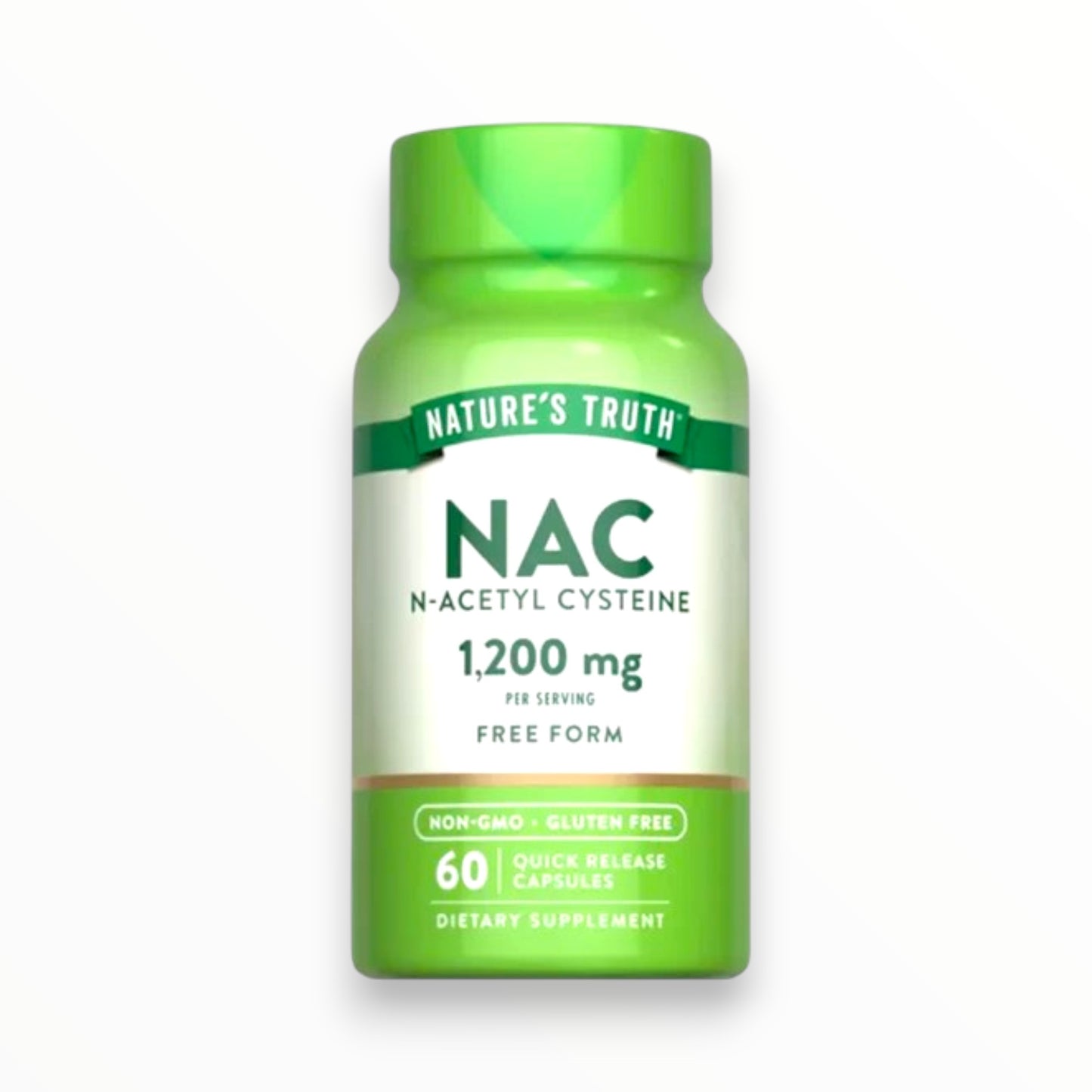 Nature's Truth NAC 1200mg | N-Acetyl Cysteine Antioxidant & Liver Support | 60 Quick Release Capsules