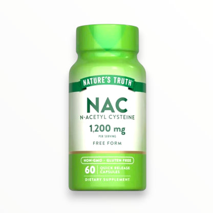 Nature's Truth NAC 1200mg | N-Acetyl Cysteine Antioxidant & Liver Support | 60 Quick Release Capsules