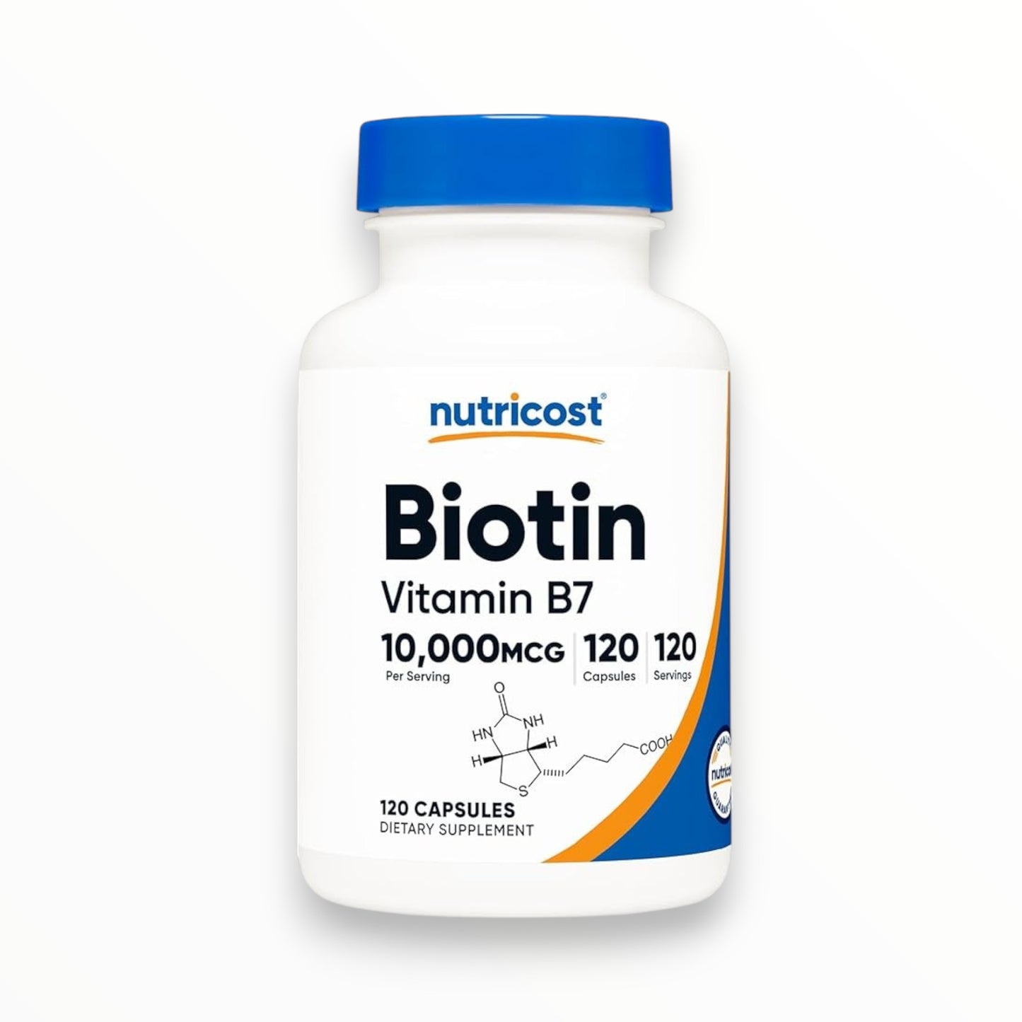 Nutricost Biotin Vitamin B7 10,000mcg 120 Capsules | Hair, Skin & Nail Support