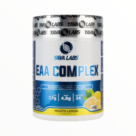 Yava Labs EAA Complex هو مكمل عالي الجودة تم تركيبه لدعم نمو العضلات وتعزيز التعافي وتحسين الأداء الرياضي بشكل عام.