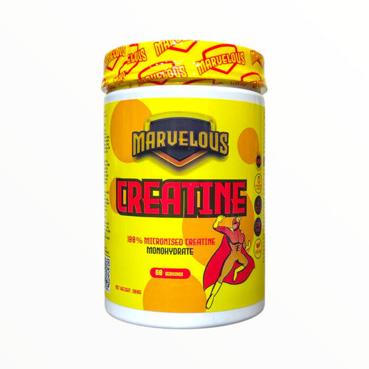 Marvelous 100% Micronized Creatine Monohydrate 300g | Pure Creatine Powder | 60 Servings