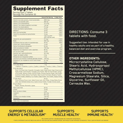 Optimum Nutrition Opti-Men Multivitamin for Active Men – 150 Tablets (50 Servings)