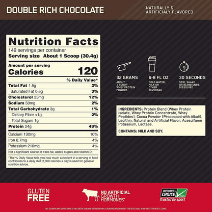 Optimum Nutrition Gold Standard Whey 4.5kg (149 Servings) | Premium Protein for Muscle Growth & Recovery|In Power Fit Supplements Egypt