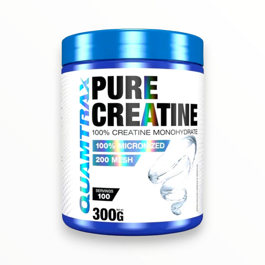 Quamtrax Pure Creatine 300g (100 Servings) | 100% Creatine Monohydrate for Strength & Power