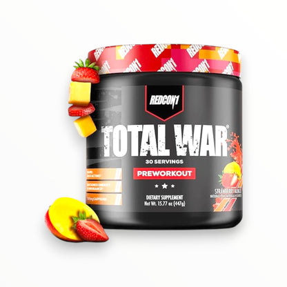 Redcon1 Total War Pre-Workout 447g (30 Servings) | Extreme Energy, Focus & Performance Booster|In Power Fit Supplements Egypt