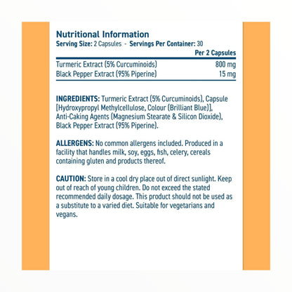 Applied Nutrition Turmeric 800mg | 60 Capsules | Joint Support & Daily Wellness Supplement