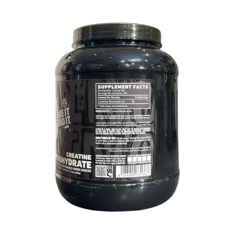 Skeleton Nutrition Creatine Monohydrate – 150 Servings Ultra-pure creatine monohydrate designed to boost strength, power, and high-intensity performance. Supports muscle growth and faster recovery. Ideal for daily use.