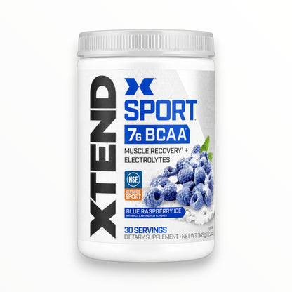 XTEND Sport BCAA 7g + Electrolytes – Blue Raspberry Ice | 30 Servings