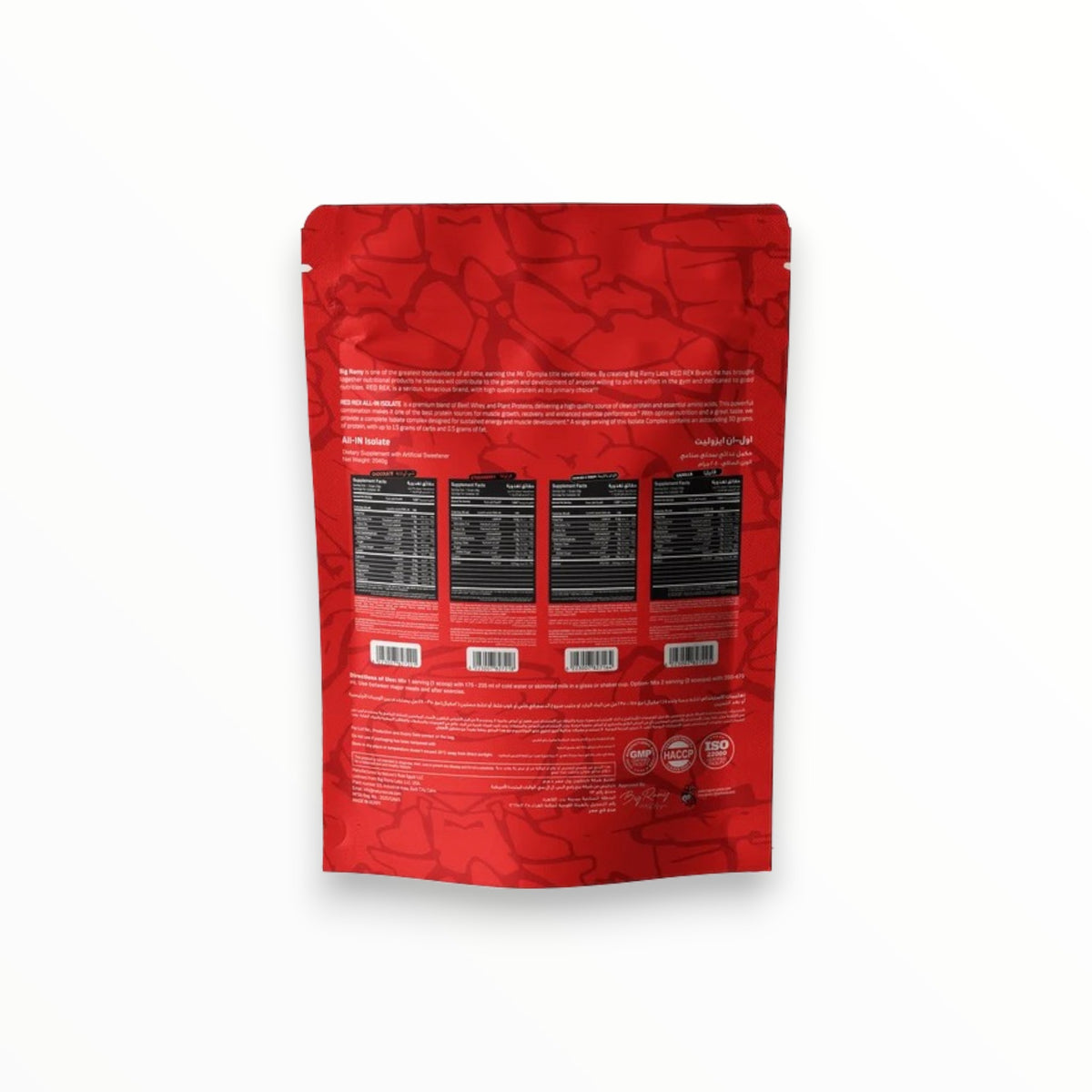 Big Ramy Labs Red Rex All-In Isolate 2040g – 30g Protein | 0g Sugar | Whey Protein Isolate | Strawberry | 60 Servings