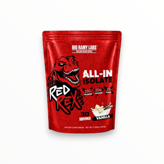 Big Ramy Labs Red Rex All-In Isolate Whey Protein 2.25 lb – Chocolate | 30 Servings