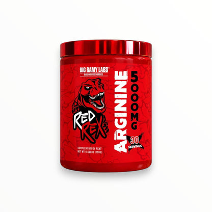 Big Ramy Labs Red Rex L-Arginine 5000mg – High-Potency Arginine Powder | Pump, Blood Flow & Workout Performance Support | 30 Servings
