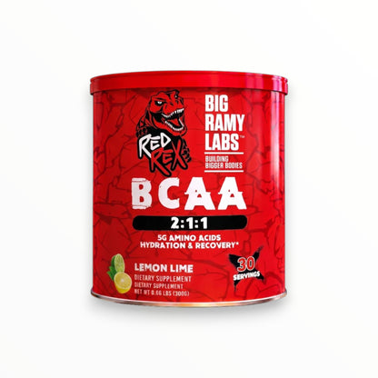 Big Ramy Labs Red Rex BCAA 2:1:1 300g – 5g Amino Acids | Hydration & Muscle Recovery Support | Fruit Punch | 30 Servings
