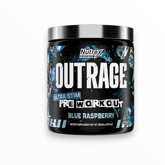 Nutrex Outrage Ultra Stim Pre-Workout Fruit Punch | High-Stimulant Energy & Focus Formula | 30 Servings