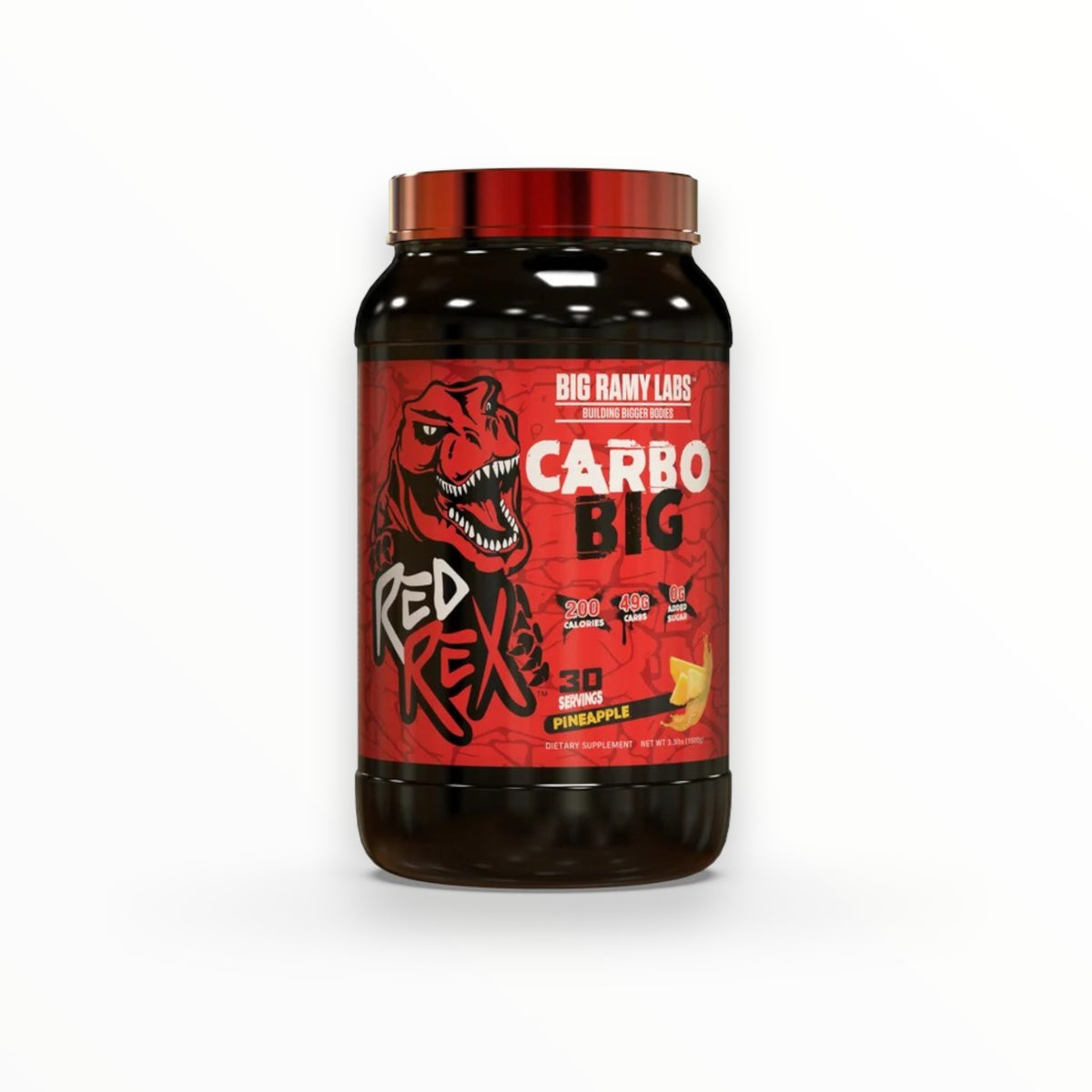 Big Ramy Labs Red Rex Carbo Big 1500g – 49g Carbs | 200 Calories | Energy & Workout Fuel Support | Pineapple | 30 Servings