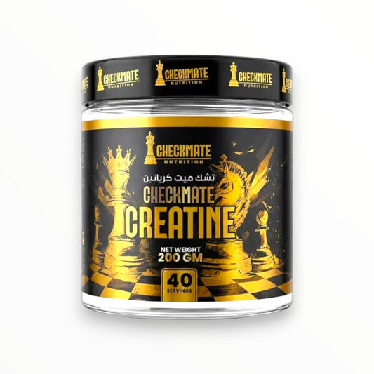 Checkmate Nutrition Creatine 200g – Creatine Monohydrate | Strength, Power & Muscle Performance Support | 40 Servings