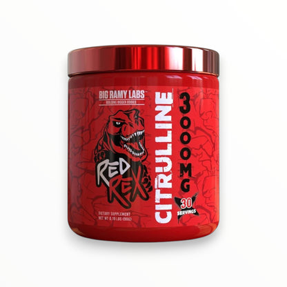 Big Ramy Labs Red Rex Citrulline 3000mg 90g – L-Citrulline Powder | Muscle Pump, Blood Flow & Workout Performance Support | 30 Servings